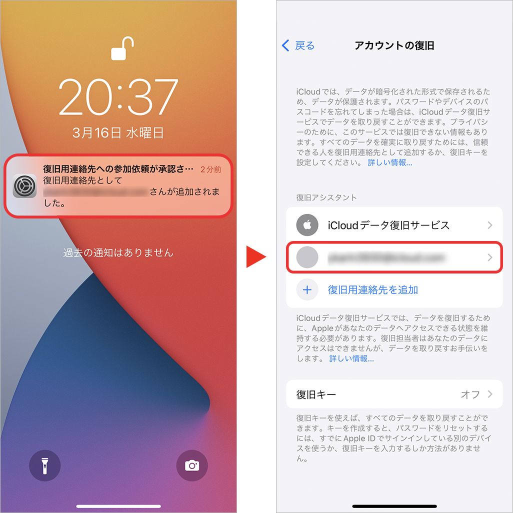 Apple IDアカウントの復旧