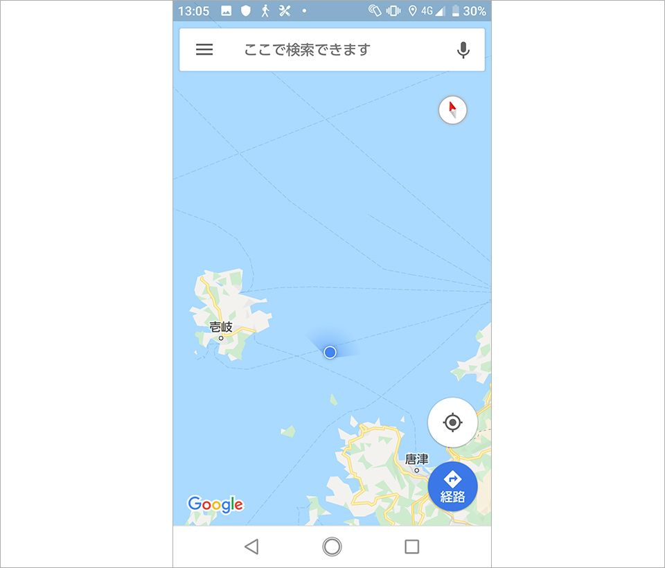 TORQUE G04の地図画面