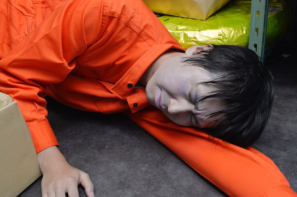 土気色になった患者の顔。VRゴーグルからでもよくわかる