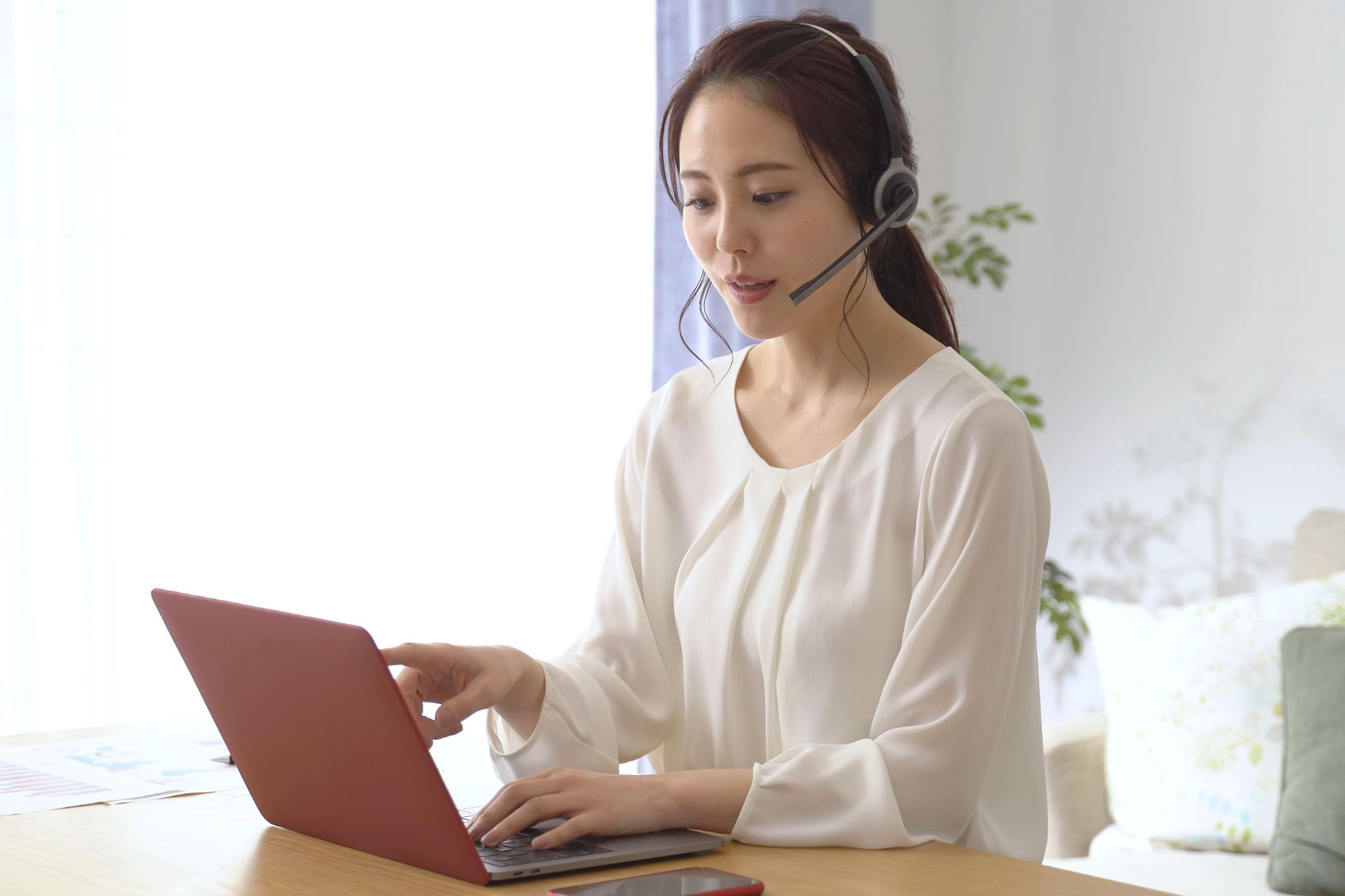 マイク付きヘッドセットの利用イメージ