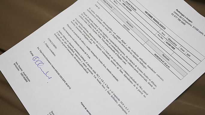 メキシコでもらったスペイン語の診断書