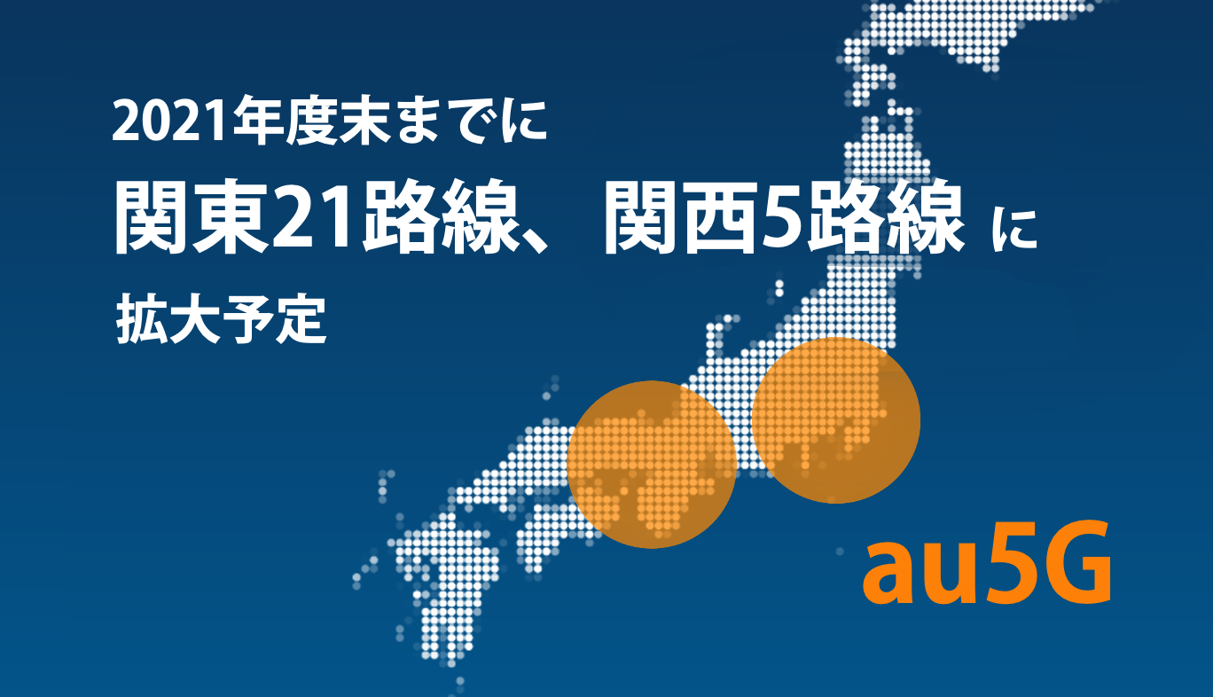 au鉄道路線5G化のイメージ図