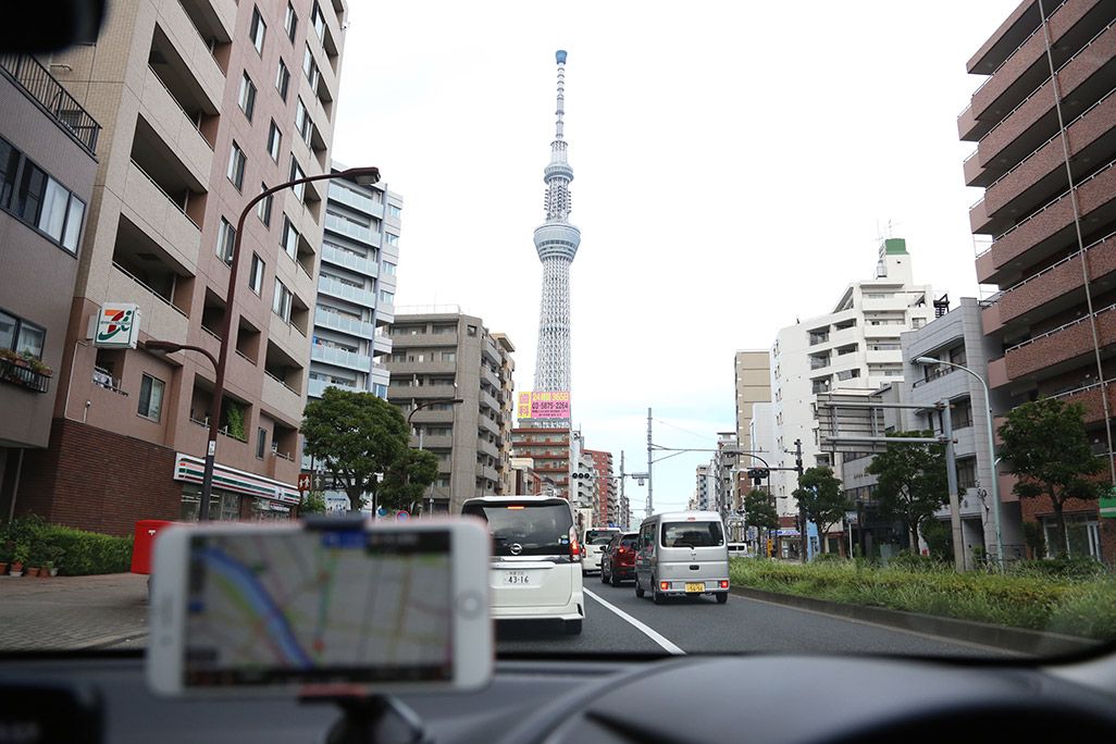 「au助手席ナビ」で東京スカイツリーを目指す