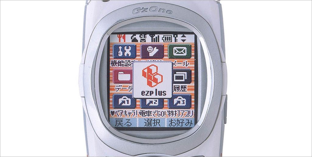 2001年発売のケータイC452CA (カシオ)のディスプレイ部分
