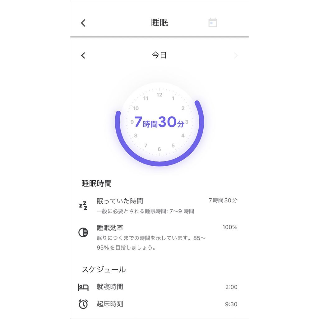 Google Fitの睡眠データ