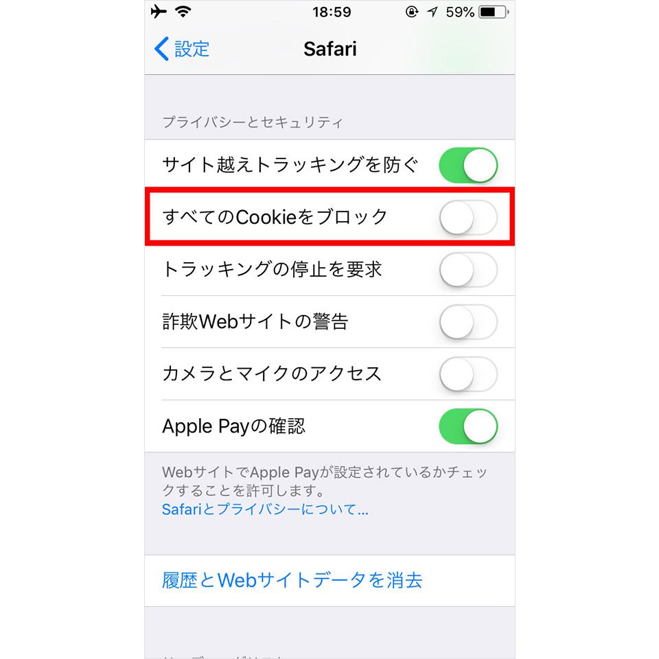 Iphone Ipad Ipod Touch で Safari から閲覧履歴と Cookie を消去する Apple サポート 日本