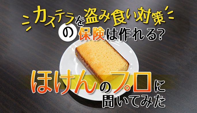 カステラを盗み食い対策の保険は作れる?ほけんのプロに聞いてみた
